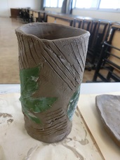 陶芸教室　花瓶（作品）写真
